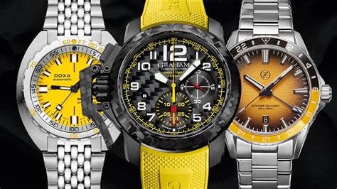 luxury yellow dial watches